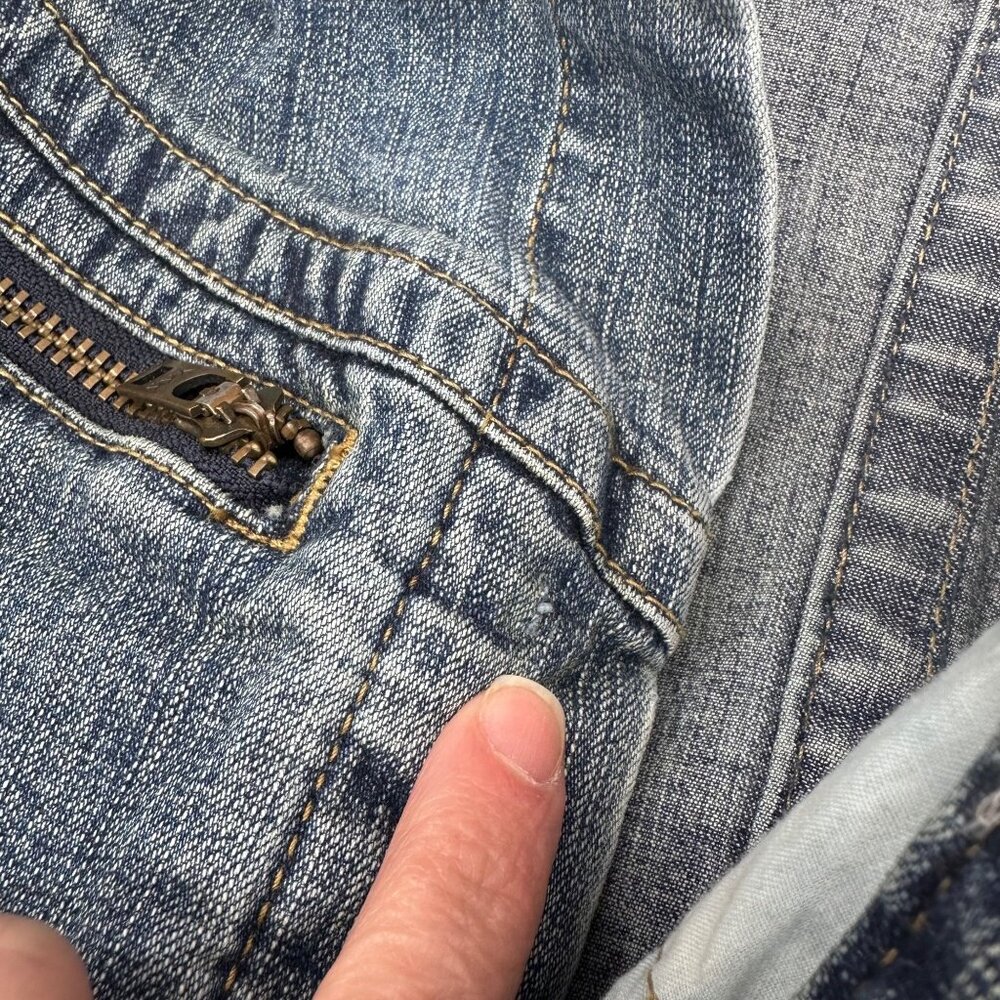 Vintage Blue Jean Denim Jacket Kids Size Large Tommy Hilfiger Retro Y2K READ - Picture 8 of 9